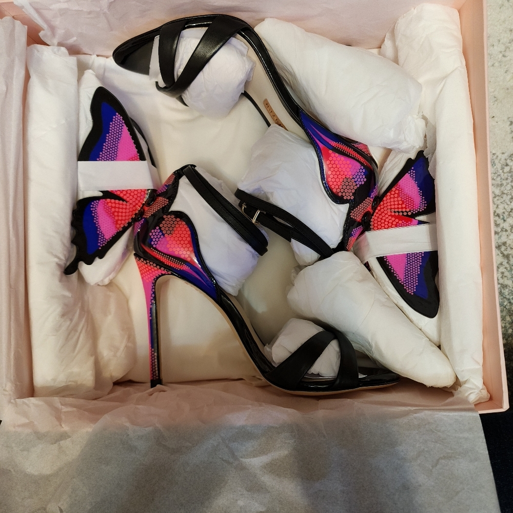 Sophia Webster Black Chiara Leather Sandals